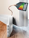 Zugluftstopper für Türen 100cm Weiß - Türdichtung Selbstklebend extra stark...