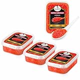 BARIN Kaviar Set 3+1 Premium Gold Keta Lachskaviar 4x250g (1000g) Roter Kaviar...