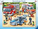 Ravensburger Kinderpuzzle - 06144 Spannende Berufe - Rahmenpuzzle für Kinder ab...