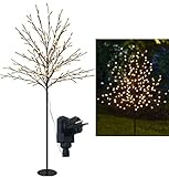 Bonetti LED Lichterbaum mit 200 warm-weißen Lichtern beleuchtet, 150 cm hoch,...