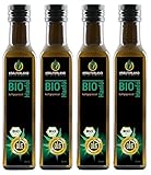 Kräuterland Bio Hanföl - Hanfsamenöl 1 Liter (4x250ml) 100% rein kaltgepresst - hoher...