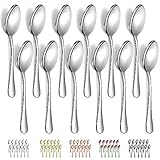 Evanda Suppenlöffel Set 12er 18.5cm, Edelstahl Besteck Löffel, Dessertlöffel,...