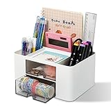 BALORIZ Schreibtisch Organizer Weiß 7 Fächer Tischorganizer,Büro Organizer...