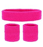 W WIDMANN MILANO Party Fashion - Schweißbänder Set 3-teilig, mit Stirnband und...