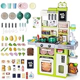 deAO Kinderküche Spielküche mit Licht Ton Wasser Dampf und Küchenzubehör,...