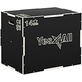 Yes4All CFL8 3 in 1 Plyo Box aus Holz mit rutschfester Oberfläche, 40,6 cm x 35,5 cm x...