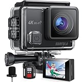Surfola Action Cam 4K, Unterwasserkamera 40M Wasserdicht 20MP EIS Bildstabilisierun 170°...