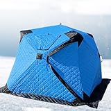 Eisangelzelt für 2–4 Personen, 420D Oxford-Tuch, hält warm, Push-Pull-Eis-Angelzelt...
