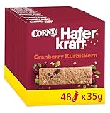 Haferriegel | Corny | Haferkraft Cranberry-Kürbiskern | Vollkorn & Vegan | 48x35g