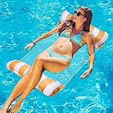 YOGINGO Aufblasbare Wasserhängematte, 4-in-1 Aufblasbares Wasser Schwimmbett...