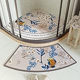2-teiliges Badematten-Set, rund, Loofah, Duschmatte, Kieselsteine, Schlamm, Ecke,...