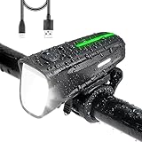 LED Fahrradlicht Vorne 100 LUX, Fahrradbeleuchtung stvzo zugelassen, Fahrradlampe USB...