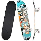 WeSkate Skateboard Anfänger - 31x8 Zoll Komplette Cruiser Skateboard 7-Lagiger...