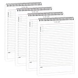 To-Do-Liste, Notizblock, Tagesplaner, undatiert, 52-seitiger Aufgabenplaner, 17,9 x 24,8...