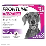 FRONTLINE TRI-ACT Hund L gegen Zecken, Flöhe & Mücken (große Hunde 20 bis 40 kg) - 3X...