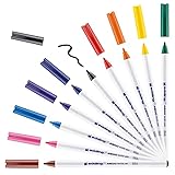 edding 4600 Textilstift - 10 Farben im Set (Basic) - Rundspitze 1 mm -...