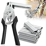 Wurstclipper Zange, Zaunzange mit 600 M-Clips, Hog Ringzange, Hog Ring Pliers,...