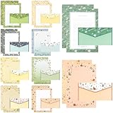 90 Stück Briefpapier mit Umschlag Set, 60 Briefpapier A5 mit 30 Briefumschläge, 10...