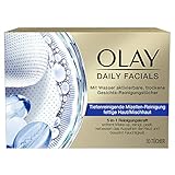 Olay Daily Facials Reinigungstücher für fettige Haut/Mischhaut, Mit Wasser Aktivierbare,...