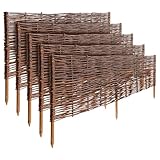 Creative Home Beeteinfassung Weide Weidenzaun 5er Set | 100 x 40 cm (+/- 1 cm) |...