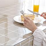 MQCUL 2,0 mm 100 x 200cm Transparente Tischdecke Tischfolie PVC Glasklar Folie...