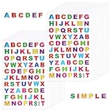 20 Blätter Buchstaben Aufkleber, Glitzer Klebebuchstaben, Selbstklebend Bunte...