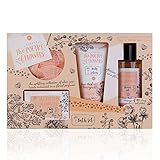 accentra - Geschenkset Frauen POETRY OF FLOWERS 4-teilig - Badeset Geschenk mit...