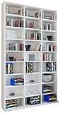 VCM Holz CD DVD Standregal Bücherregal Medienregal Raumteiler Deko Regal Megosa...