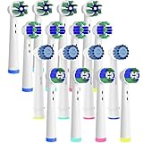 16 Stück Aufsteckbürsten Kompatibel mit Oral B Elektrische Zahnbürste, Sensitive,...