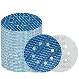 80Stk 125mm Klett Schleifpapier, Exzenter Schleifscheiben, 8-Loch Korn 60-400...