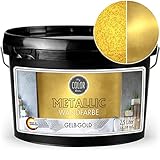 My COLOR Room Metallic Wandfarbe (Gelb-Gold - 2500 ml) Effekt- Kreativfarbe für...