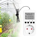 Umllpet Thermostat Steckdose, Heizungsthermostat Digital Temperaturregler mit Fühler,...