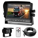 Rückfahrkamera-Set mit 7'-LCD-Monitor & 170° Weitwinkel- Rückfahrkamera, IP68...