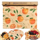 Bugucat Bio Wachspapier 35x100CM DIY,Bienenwachs Wraps, Wiederverwendbare...