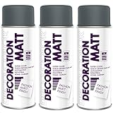 Fahrzeugteile Hoffmann 3er Sparpack DC Lackspray matt 400ml nach RAL freie Farbauswahl (3...