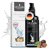 Vitavelle Bio Hyaluronsäure Gesichtscreme Damen – Gesichtscreme Männer mit Sheabutter...