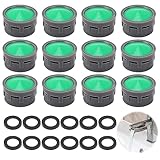 KALIONE Wasserhahn Sieb,12er-Pack Wasserhahnbelüfter mit 12-teiliger Dichtung,...