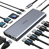 USB C Docking Station Dual Monitor, 14 in 1 Laptop Dockingstation Triple...