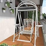 GYKOZY Schmetterlingsförmige Schaukel, Schaukelstuhl, Garten-Hängesessel aus Eisen,...