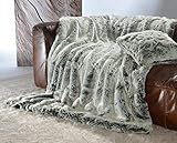 Wohnen & Accessoires GmbH & Co. KG Edle Premium Felldecke aus Webpelz Chinchilla 150x200cm