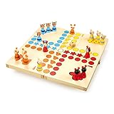small foot Ludo 'Tiere' aus Holz, Gesellschaftsspiel für Groß und Klein, mit...