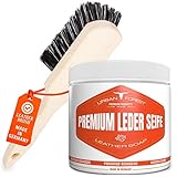 Lederseife Lederreiniger inkl. Bürste aus Deutschland - Lederpflege zur...