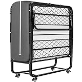 DICTAC Klappbett 90x200 cm Erwachsene Gästebett Klappbar mit ca.13CM Dicke...