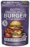 IronMaxx Fertigmischung für Vegan Burger aus Erbsenprotein, High Protein Food mit 35g...