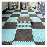 16 Stück Ineinandergreifende Plüsch-Schaumstoff-Fußmatten, Warmer Teppich,...