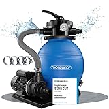 Monzana® Sandfilteranlage SF12K 10.200L/h bis 35.000L Pool Selbstansaugend 400...