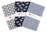irodori Japanisches Traditionelles Handtuch Tenugui Navy Muster A mit...