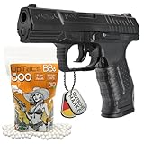 Set Airsoft Pistole Walther P99 Federdruck Softair Waffe 0,5 Joule 6 mm inkl. 2 Magazinen...