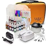 Watson & Webb Airbrush-Kuchen-Dekorier-Set mit 13 Farben, Schablone,...