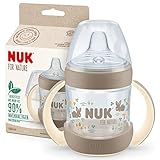 NUK for Nature Trinklernbecher | 150ml | Haltegriffe und brustähnlicher Trinkschnabel |...